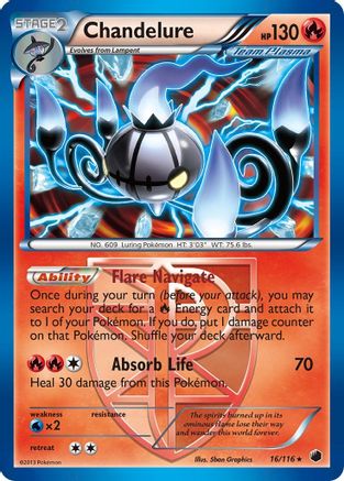 Chandelure (Team Plasma) 16/116 - Plasma Freeze Reverse Holofoil