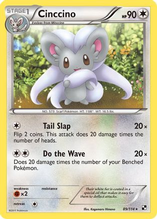 Cinccino 89/114 - Black and White Reverse Holofoil