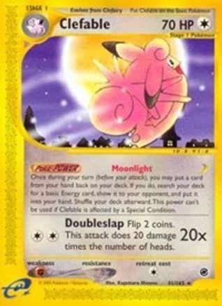 Clefable (41) 41/165 - Expedition Reverse Holofoil