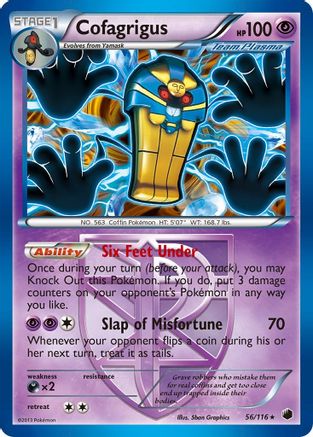 Cofagrigus (Team Plasma) (56) 56/116 - Plasma Freeze Reverse Holofoil