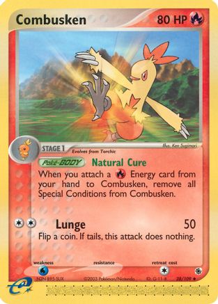 Combusken - 28/109 28/109 - Ruby and Sapphire Reverse Holofoil