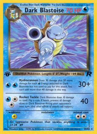 Dark Blastoise 20/82 - Team Rocket Unlimited
