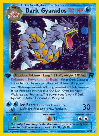 Dark Gyarados (8) 8/82 - Team Rocket Unlimited Holofoil