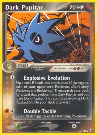 Dark Pupitar - 040/109 40/109 - Team Rocket Returns Reverse Holofoil