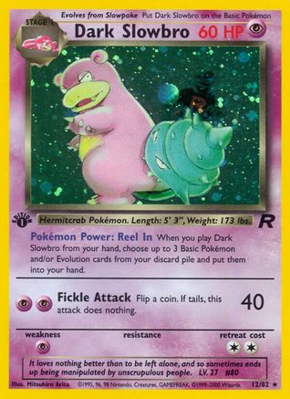 Dark Slowbro (12) 12/82 - Team Rocket Unlimited Holofoil