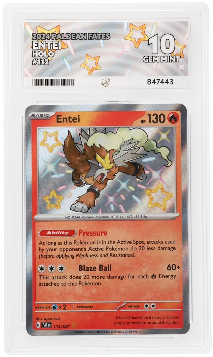 ACE 10 - Entei - 112/091 - Paldean Fates - Pokemon