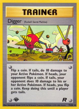 Digger (Rocket's Secret Machine) 75/82 - Team Rocket Unlimited