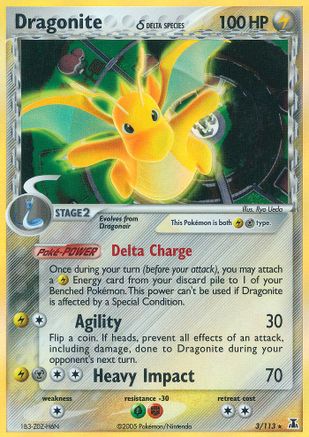 Dragonite (Delta Species) 3/113 - Delta Species Reverse Holofoil