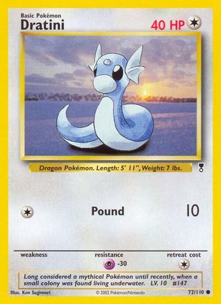 Dratini 72/110 - Legendary Collection Reverse Holofoil PokeRand Dratini 72/110 - Legendary Collection Reverse Holofoil PokeRand