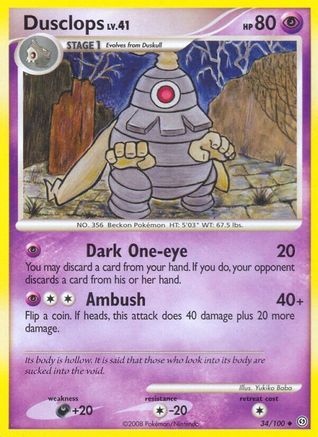 Dusclops (34) 34/100 - Stormfront Reverse Holofoil