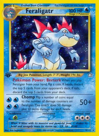 Feraligatr 4/111 - Neo Genesis Unlimited Holofoil