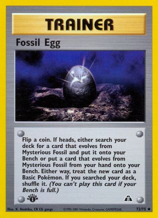Fossil Egg 72/75 - Neo Discovery Unlimited