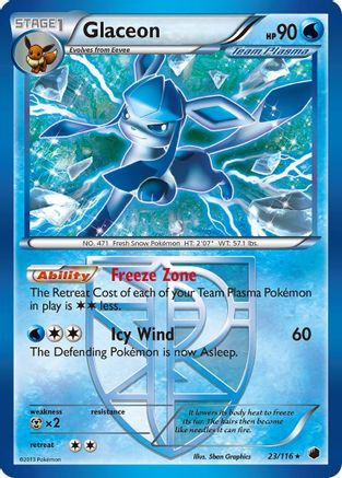 Glaceon 23/116 - Plasma Freeze Reverse Holofoil