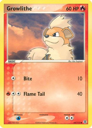 Growlithe 64/112 - FireRed & LeafGreen Reverse Holofoil