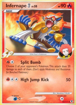 Infernape E4 43/111 - Rising Rivals Reverse Holofoil