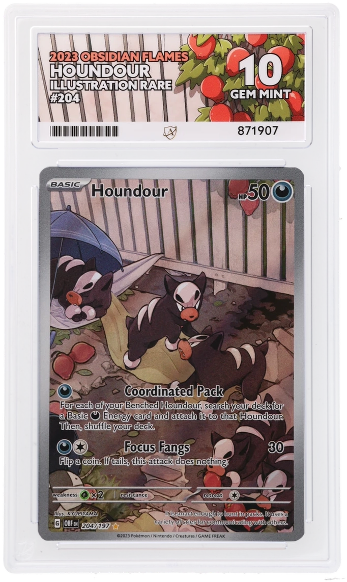 ACE 10 - Houndour - 204/197 - Obsidian Flames - Pokemon