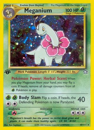 Meganium 10/111 - Neo Genesis Unlimited Holofoil
