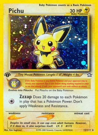 Pichu 12/111 - Neo Genesis 1st Edition Holofoil