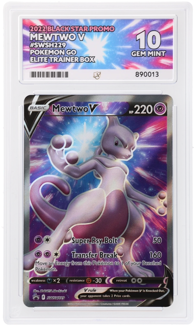 ACE 10 - Mewtwo V - SWSH229 - Black Star Promo - Pokemon GO Elite Trainer Box - Pokemon