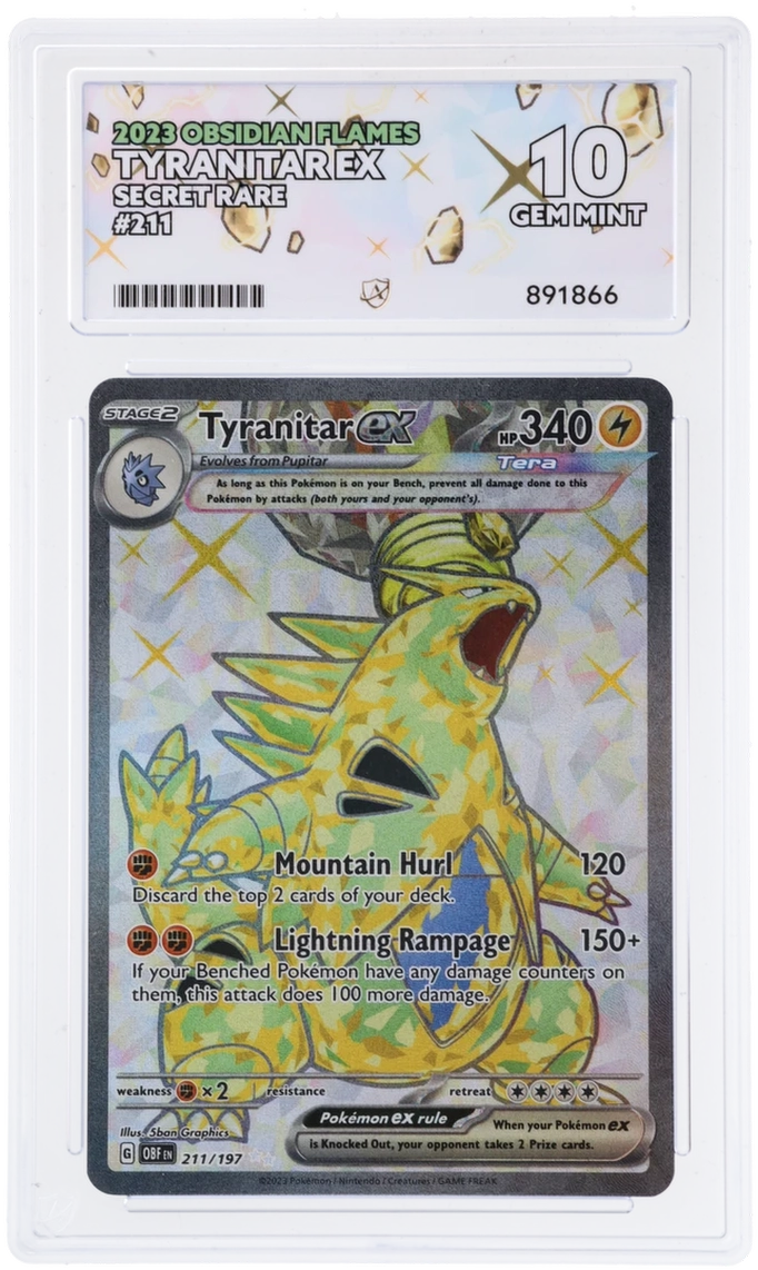 ACE 10 - Tyranitar ex - 211/197 - Obsidian Flames - Pokemon