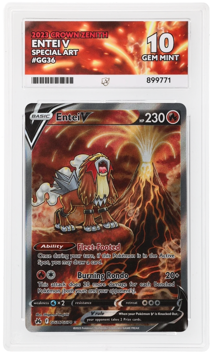 ACE 10 - Entei V - GG36/GG70 - Crown Zenith - Pokemon