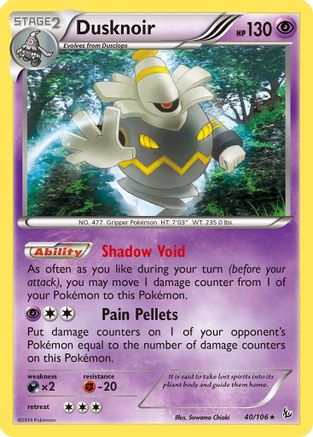 Dusknoir 40/106 - XY Flashfire Reverse Holofoil