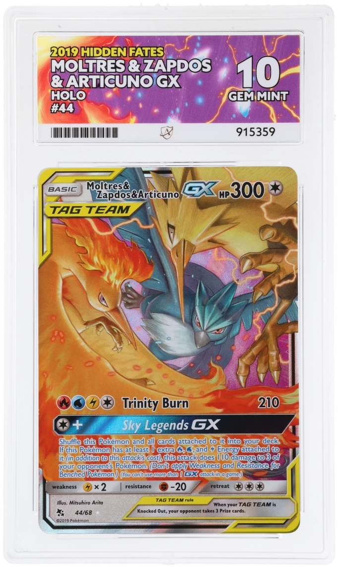 ACE 10 - Moltres & Zapdos & Articuno GX - 44/68 - Hidden Fates - Pokemon