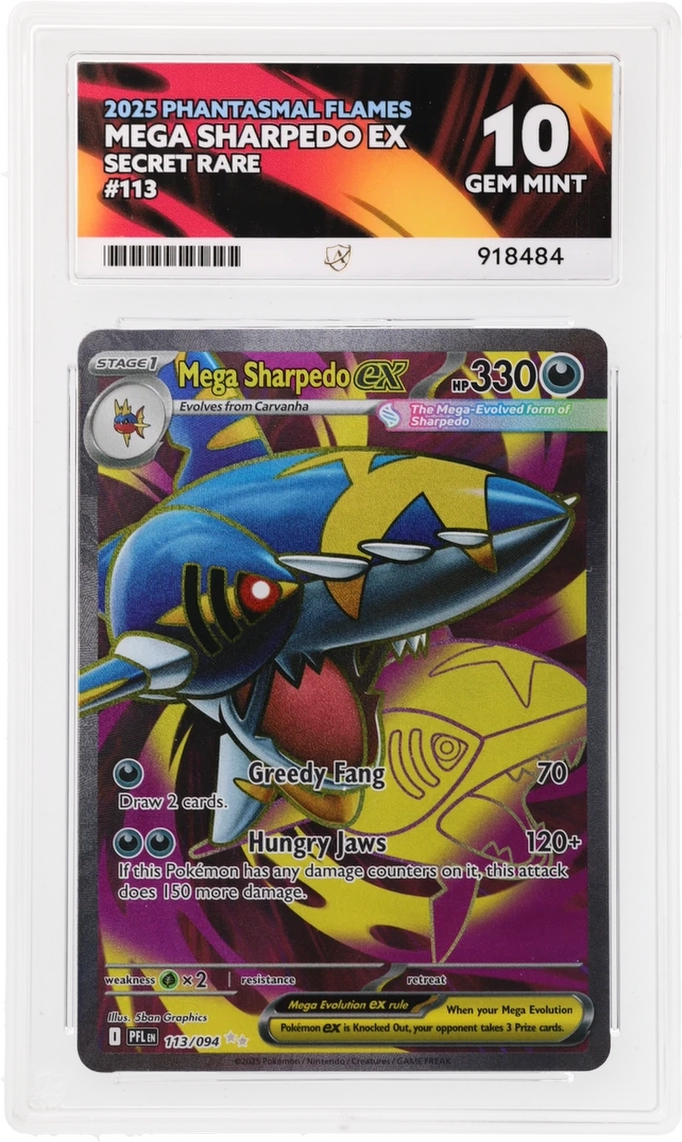 ACE 10 - Mega Sharpedo ex - 113/094 - Phantasmal Flames - Pokemon