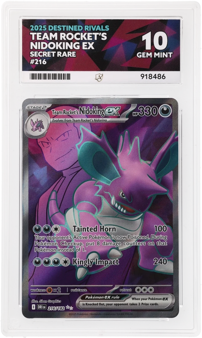 ACE 10 - Team Rocket's Nidoking ex - 216/182 - Destined Rivals - Pokemon