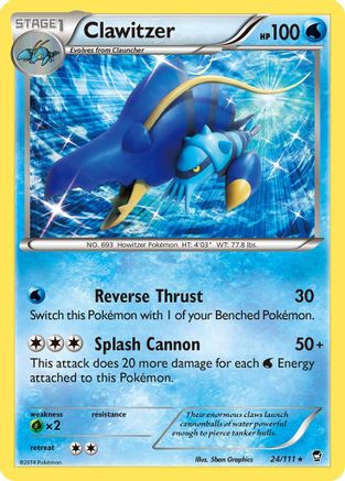 Clawitzer 24/111 - XY Furious Fists Reverse Holofoil