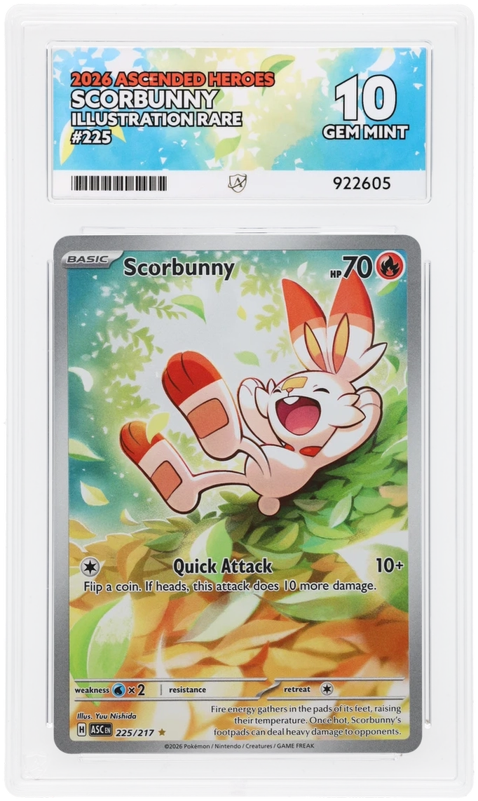 ACE 10 - Scorbunny - 225/217 - Ascended Heroes - Pokemon