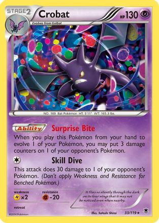 Crobat 33/119 - XY Phantom Forces Reverse Holofoil