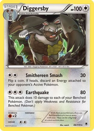 Diggersby 88/119 - XY Phantom Forces Reverse Holofoil