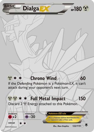 Dialga EX (122 Secret Rare) 122/119 - XY Phantom Forces Holofoil