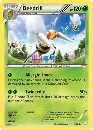 Beedrill 3/160 - XY Primal Clash Reverse Holofoil