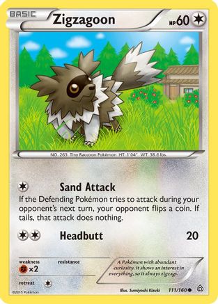 Zigzagoon 111/160 - XY Primal Clash Reverse Holofoil