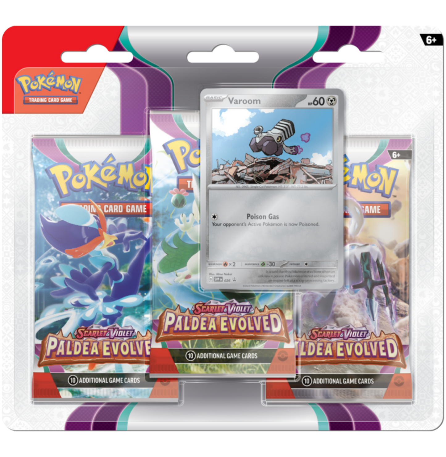 3 Pack Blister - Paldea Evolved - Tinkatink or Varoom