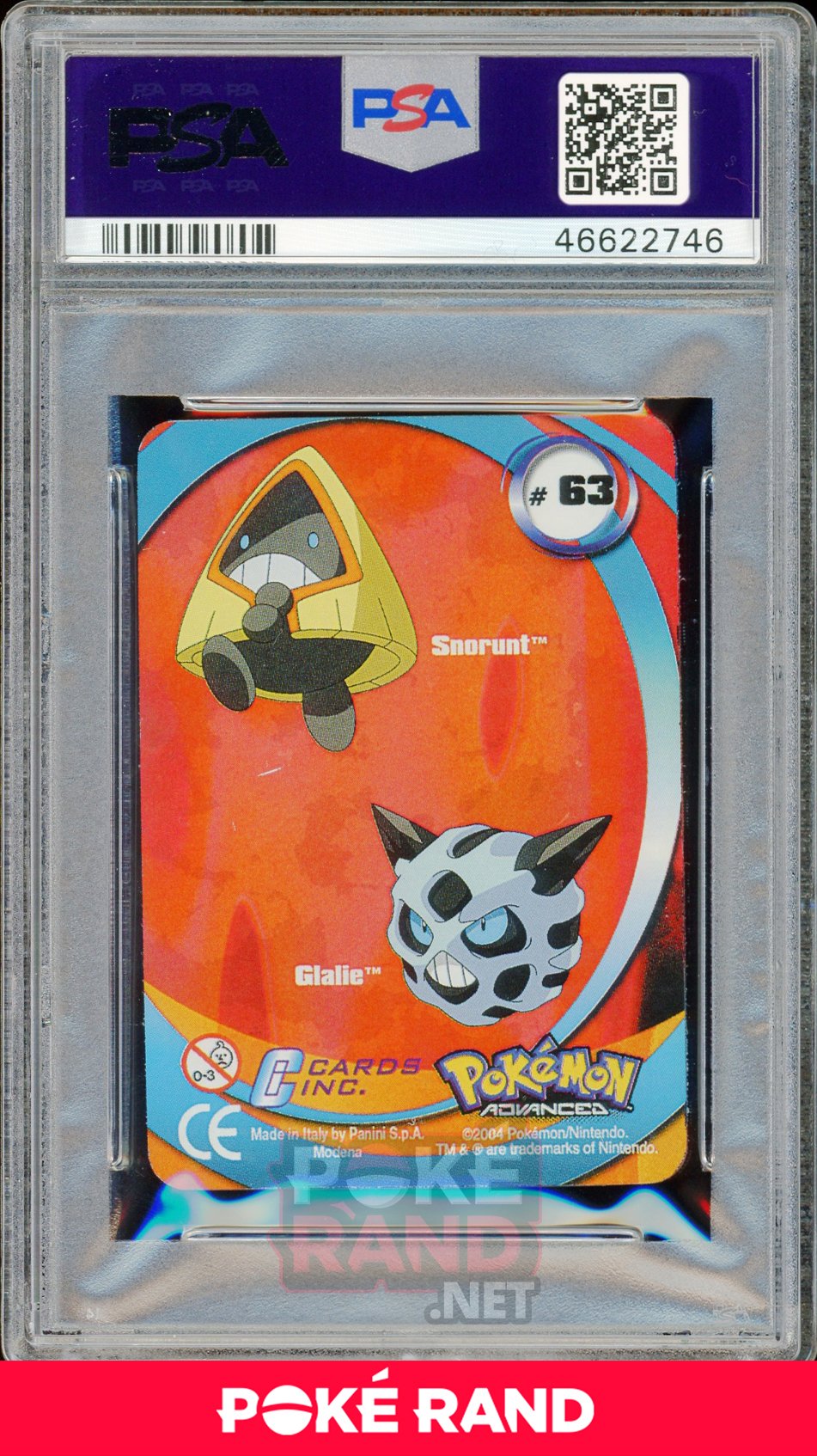 GLALIE/SNORUNT PSA 9 - Advanced Action - PokeRand