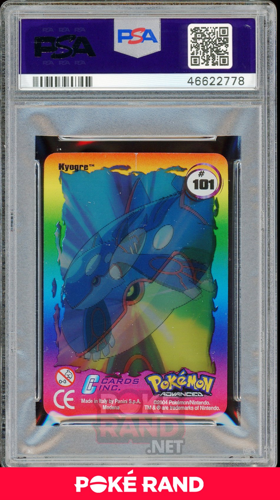 Kyogre PSA 8 - Advanced Action - PokeRand