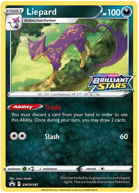 Liepard SWSH187 Pre Release Deck (Sealed) - Brilliant Stars - PokeRand