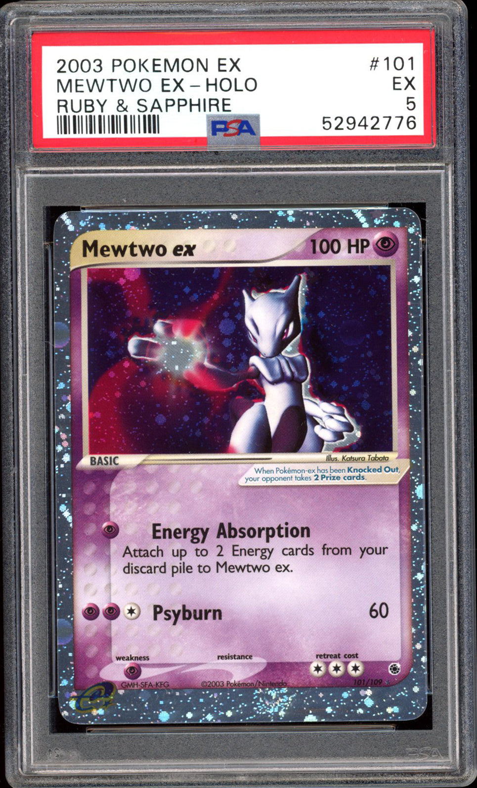 Mewtwo Ex - Holo - Ruby & Sapphire (PSA 5) - 101/109 - PokeRand