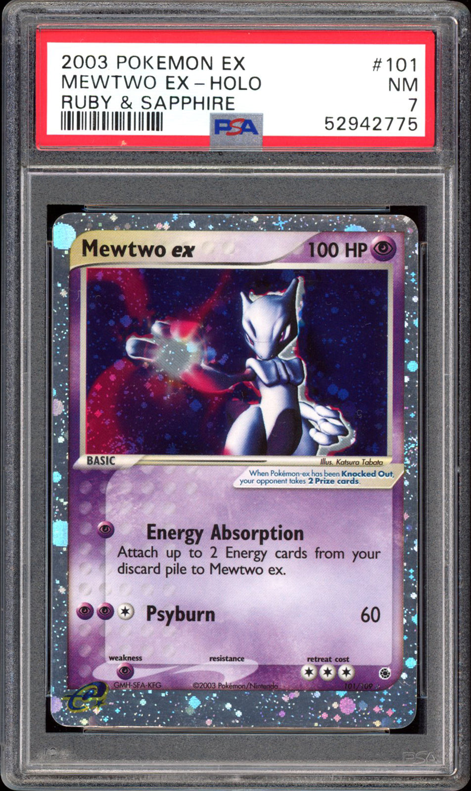 Mewtwo Ex - Holo - Ruby & Sapphire (PSA 7) - 101/109 - PokeRand