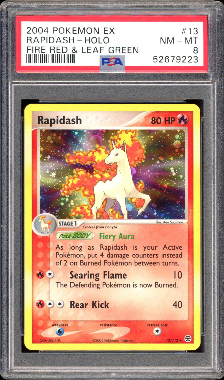 Rapidash - PSA 8 - Fire Red Leaf Green - #13 - Holo - PokeRand