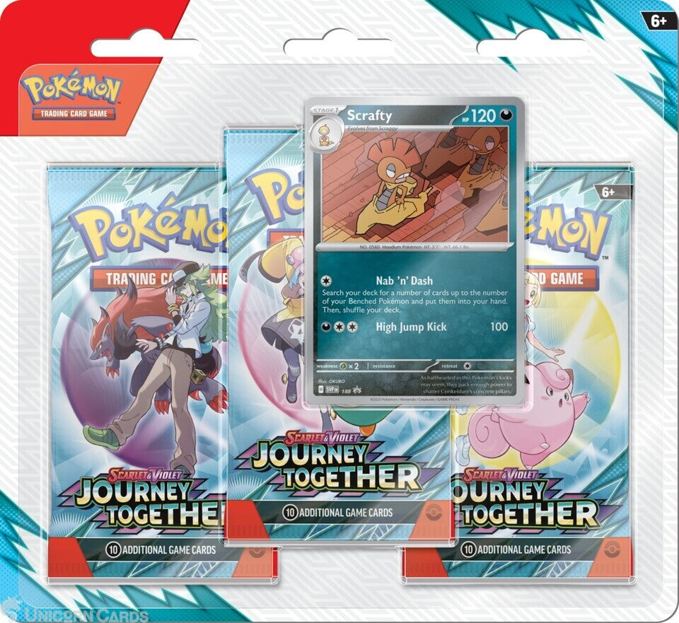 3 Pack Blister (Yanmega / Scrafty) - Journey Together