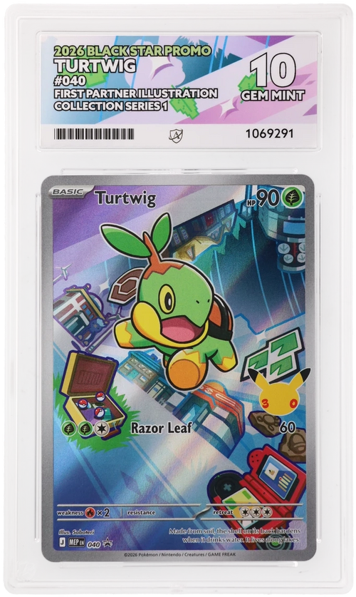 ACE 10 - Turtwig - 040 - Black Star Promo - First Partner Illustration Collection Series 1 - Pokemon