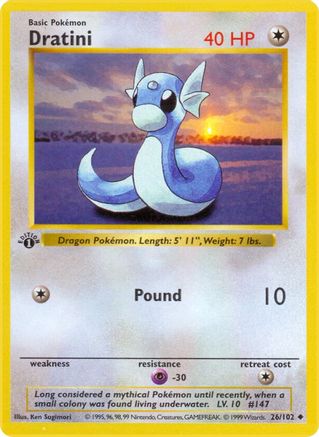 Dratini 26 - Base Set Shadowless 1st Edition
