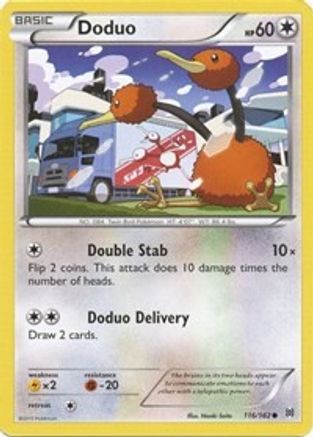 Doduo (116) 116/162 - XY  BREAKthrough Reverse Holofoil