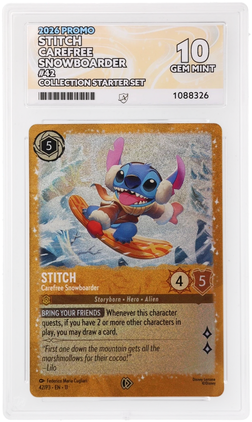 Stitch Carefree Snowboarder - ACE 10   (Front)