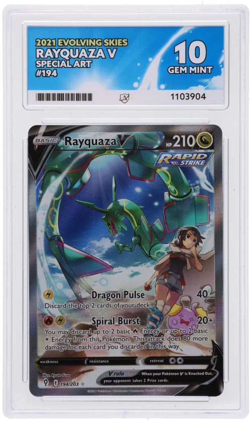 ACE 10 - Rayquaza V - 194/203 - Evolving Skies - Pokemon - front