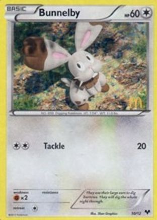 Bunnelby - 10/12 10/12 - McDonalds Promos 2014 Holofoil